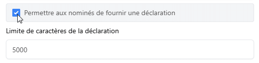 Nomination - 4. Permettre declaration
