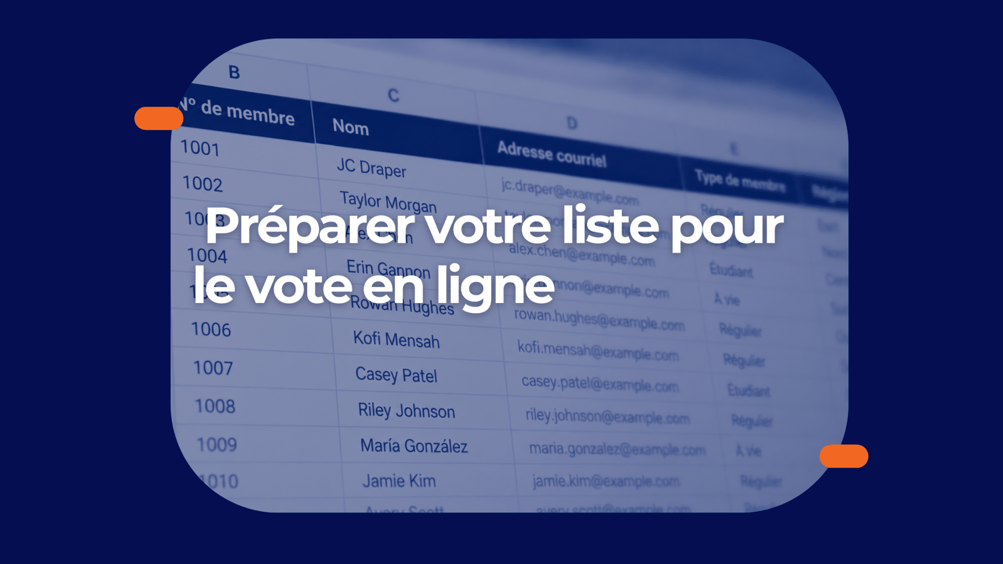 Comment préparer une liste d’électeurs exacte pour le vote en ligne